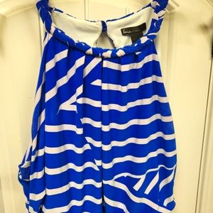 Blue and White Maxi Lane Bryant Dress Size 18 - 20